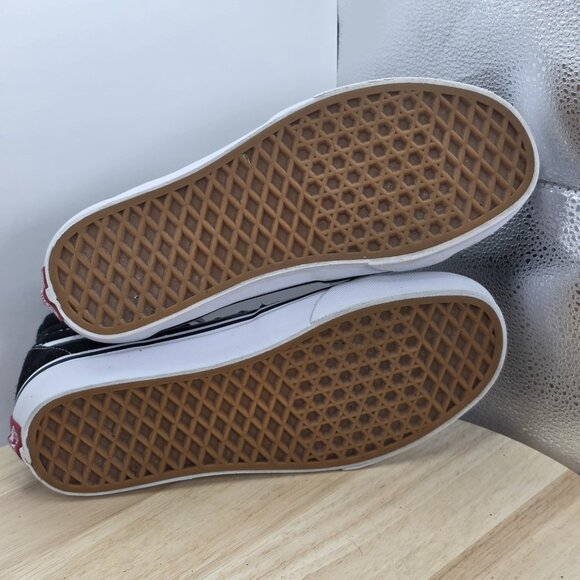 Womens Size 8 - Vans Sk8-Hi W7 Black White Canvas High Top Skate Shoes 500714 - Picture 8 of 9